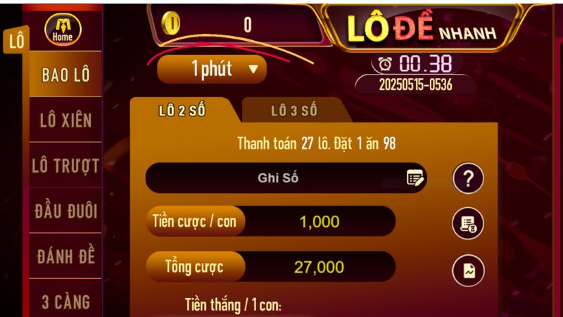 Xổ số Manclub với loại hình lô đề nhanh lôi cuốn